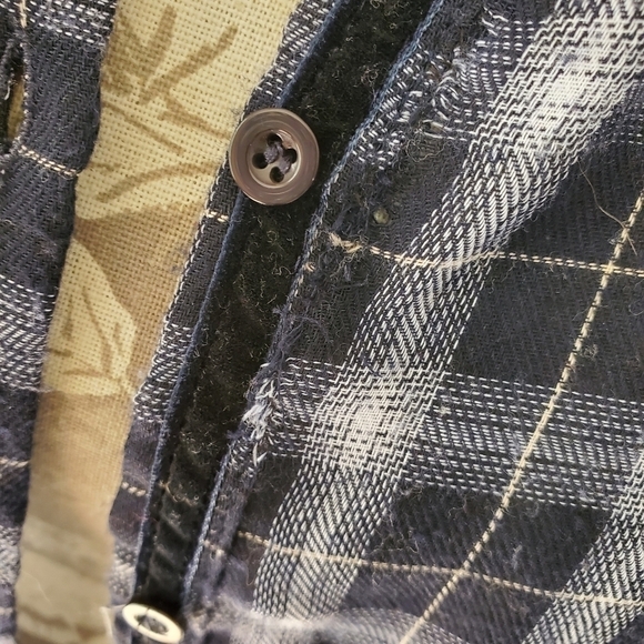 Gorgeous plaid shirt w/ velvet embroidered back S - Picture 7 of 10